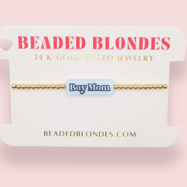 Boy Mom Bracelet- Beaded Blondes