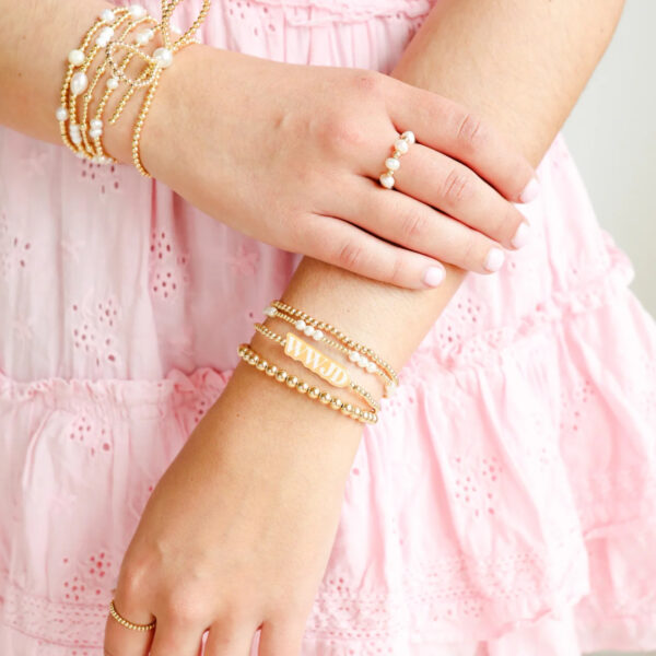 Coastal Pearl Ring- Beaded Blondes