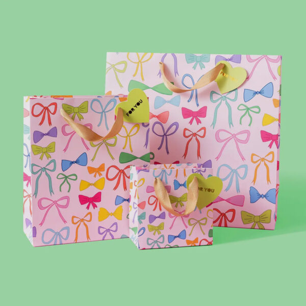 Colorful Bows Gift Bags- Taylor Elliot Designs