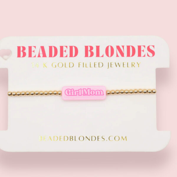 Girl Mom Bracelet- Beaded Blondes