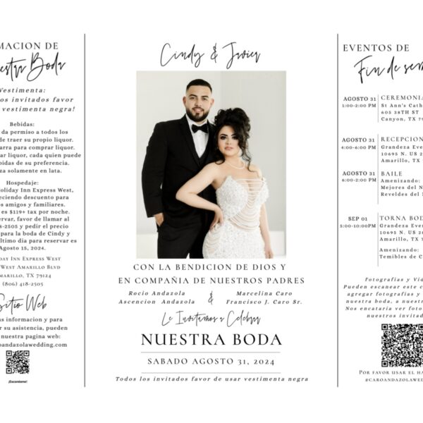 Gatefold Wedding Invitation Template