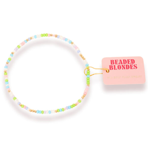 Pastel Spring Sprinkle Bracelet- Beaded Blondes